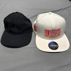 2 Air Jordan Hat Men White And Black  Embroidered Jumpman Snap Back Cap - Picture 1 of 14