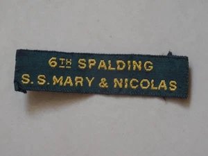 6th Spalding S.S. Mary & Nicolas Scout Name Tape/Badge - Picture 1 of 2