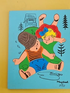 Playskoll Jack and Jill Fell Down a Hill Wood Jigsaw Puzzle MISSING ONE PIECE - Picture 1 of 4