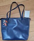 NAVY RADLEY TOTE / SHOULDER BAG WITH DUST BAG - VERY GOOD CONDITION