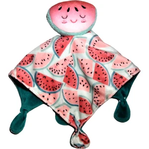 Mary Meyer Watermelon Baby Security Blanket Lovey Green Pink Knot Girl 14" - Picture 1 of 4