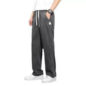 Jeans Herren Neu Gerade Locker Herren Eis Seide Weites Bein Freizeit Lange Hose - Bild 1 von 5