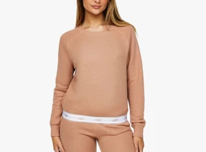 UGG Nena Women Size Small Sandalwood Crew Neck Sweatshirt Lounge Top 1104851 NEW - Picture 1 of 13
