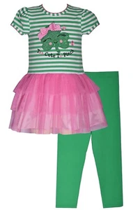 Bonnie Jean Baby Little Big Girls Día de San Patricio Trébol Verde Set - Imagen 1 de 2