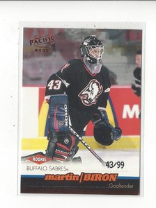 1999-00 Pacific Copper #34 Martin Biron Sabres /99 
