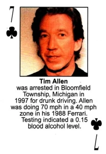 Tim Allen, Starz Behind Bars Playing Card 2003 - Picture 1 of 2
