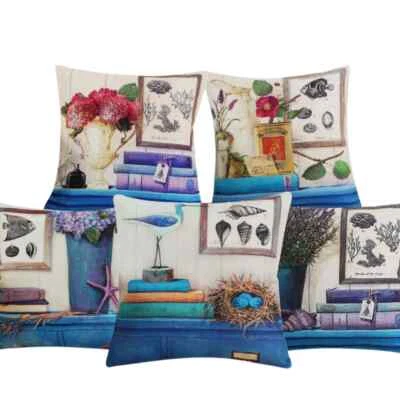 Lavender Fish Cushion Cover Home Sweet Pillow Case Cushion Sofa Pillow Cover - Image 1 of 4