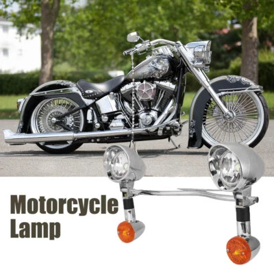 Passing Fog Spot Light Bar & Turn Signals Lights For Honda VTX 1300 C R S RETRO - Image 1 of 4