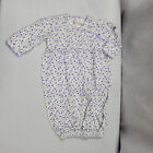 Carters Classics Vintage Baby Girl 90S Pajamas Gown Purple Green Floral 0-3-6