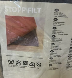 IKEA STOPP FILT Rug Liner 5’5” X 7’9” Gray New In Package Anti Slip Underlay - Picture 1 of 4