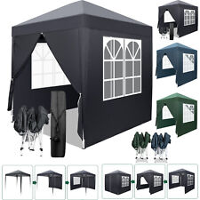2x2M Marquee Gazebo Tent Garden Party Waterproof Canopy Shelter Windbar W/Sides