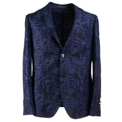 NWT $1495 RODA Slim-Fit Tropical Floral Leaf Print Cotton-Linen Suit 42 (Eu 52) - Image 1 of 4