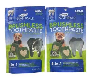 Ark Naturals Brushless Toothpaste Dental Chews, Mini (Dogs up to 8 lbs), 2 PACK - Picture 1 of 4