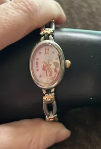 Disney Silver And Gold Tone Minnie Mouse Watch Needs New Battery - Picture 1 of 4
