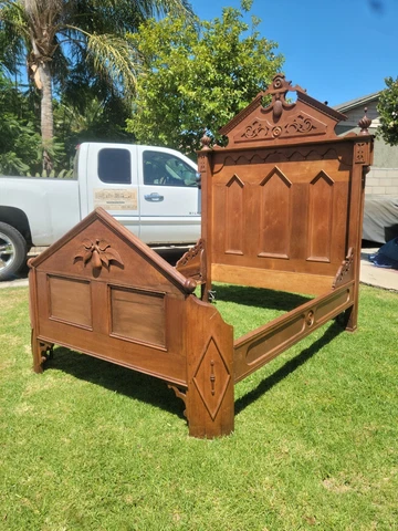 Antique Gothic Victorian Bed Cover