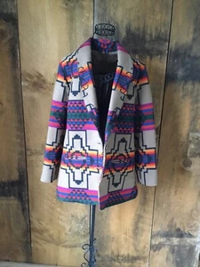 Vintage Pendleton Jacket Womens Large Brown Knockabouts Wool Blazer Aztec USA - Picture 1 of 6