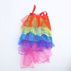  PIXNOR Women's Rainbow Style Multicoloured Long Tail Skirt Lingerie Mini Skirt