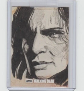 WALKING DEAD EVOLUTION LORI GRIMES SKETCH CARD BY ARTIST JAMES ORILEY  1/1! - Picture 1 of 2
