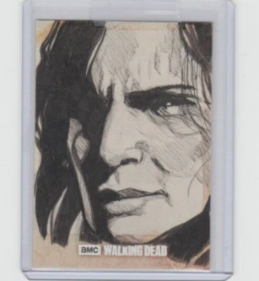 WALKING DEAD EVOLUTION LORI GRIMES SKETCH CARD BY ARTIST JAMES ORILEY  1/1! - Image 1 of 2