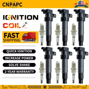 ⭐6X Ignition Coils + 6X Spark Plugs for 2006-2012 Kia Hyundai 3.3L 3.8L V6 UF546 - Picture 1 of 11