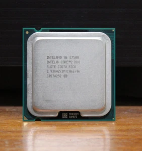 Intel Core 2 Duo Processor E7500 3M Cache 2.93 GHz 1066 MHz LGA 775 65W SLGTE - Picture 1 of 2