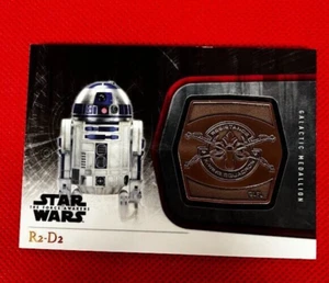 Topps 2015 Star Wars The Force Awakens Bronze Medalli Medallion X-Wing M-30 R2D2 - Picture 1 of 2
