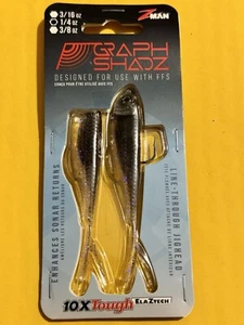 Z-man Graph Shadz Line Thru Jig Head Swimbait 3/8” 1/4oz Electric Shad - Picture 1 of 4