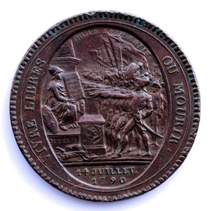 SC-Francia-Revolución Francesa, Monneron. 5 Soles 1792 MBC+/VF+ Plata 27 g. - Picture 1 of 2