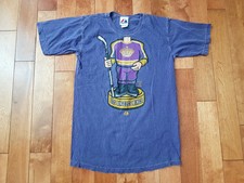 LOS ANGELES KINGS NHL MAJESTIC VINTAGE PURPLE & GOLD BOBBLEHEAD T-SHIRT MEN'S S