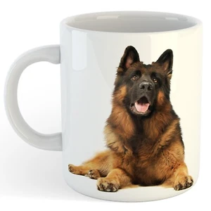 Taza de café divertida novedad estampado pastor alemán regalo de cumpleaños animal cumpleaños - Imagen 1 de 3