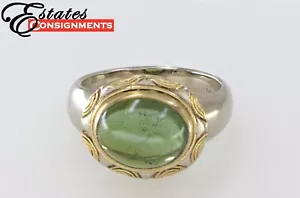 Steven Battele Peridoto, Anello Oro Giallo e Bianco - Foto 1 di 12