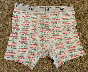Gap Boys Naughty Or Nice? Christmas Boxer Sz Small Youth NWOB - Picture 1 of 8