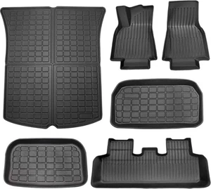 Super Liner - Tesla Model Y Floor Mats Full Set for 2020-2024 - 5 Seater - Picture 1 of 7