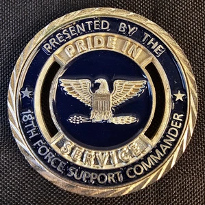 USAF Kadena Japan 18th Force Support Commander Mission Airmen Challenge Coin - Picture 1 of 10