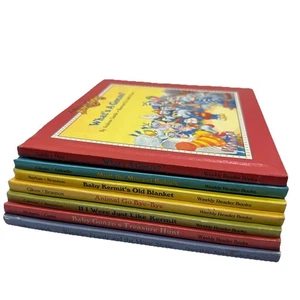 7 Vintage Jim Henson Books Kermit Muppet Babies Gonzo Wembley Fraggle Animals - Picture 1 of 21