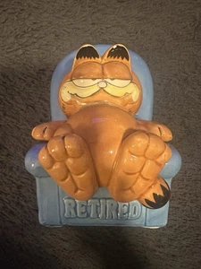 Vintage 5 1/2" High 1981 GARFIELD Retired Ceramic  Coin Bank Enesco  - Picture 1 of 10