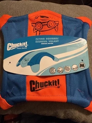 Chuckit! Medium Flying Squirrel Throwing Spinning Dog Toy Floats Glow Dark Easy - Image 1 of 4