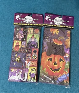 Vintage Halloween Gift Sacks 40 Total NOS SEALED.1990S Voila Boo Halloween Bags - Picture 1 of 2