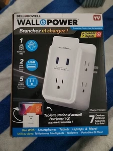 Bell Howell Up As Seen On Tv Charge 7 Geräte 2 USB 5 Steckdosen 1 LED Nachtlicht - Bild 1 von 4