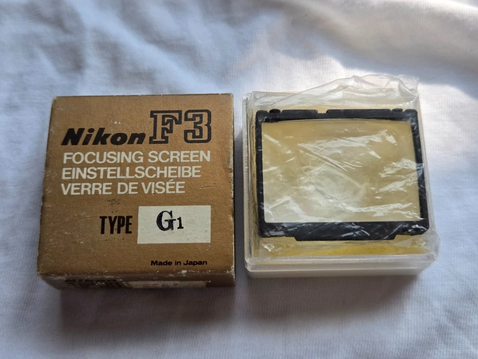Pantalla de enfoque original Nikon F3hp F3 tipo G-1 (G1) en excelente estado Foto 1 de 1