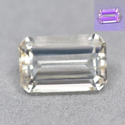 2.05Ct Emerald Cut _ Natural "UV" Color Change Scapolite Loose Gemstone - Image 1 of 2