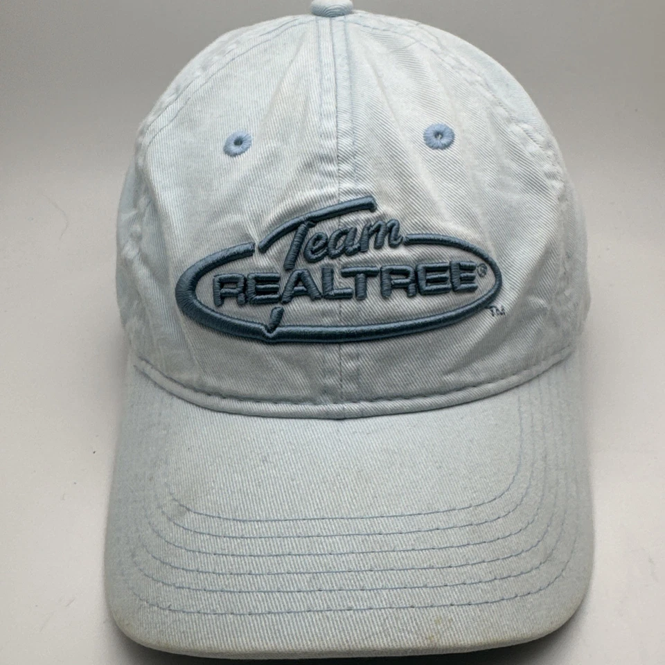Team Realtree帽子蓝色签名可调节爸爸男式女式 — 第 1/4 张图片