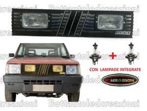 Mascherina Fendinebbia griglia alogeno h4 Fiat Panda 4x4 141 86 03 + LAMPADE - Picture 1 of 10