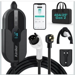 AIMILER Level 2 Electric Vehicle (EV) Charger (32Amp, 220V-240V) for J1772 Cars - Picture 1 of 8