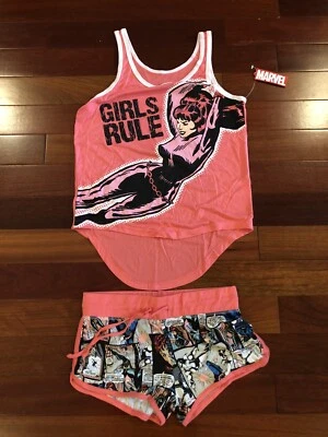 NEW WITH TAGS!! Women’s Marvel Sleep Tank & Shorts 2 Piece Pajama Set Sz Small. - Image 1 of 4