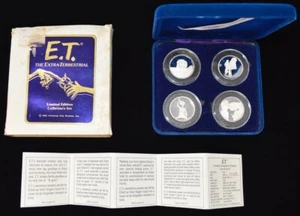 Universal Studios E.T. The Extra Terrestrial Silver Limited Edition 1/2 Oz x4 - Picture 1 of 4
