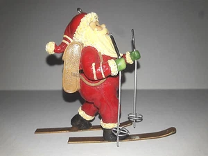 All Terrain Snow Traveler Christmas Tree Souvenir Ornament Ski Santa Vtg 4" T - Picture 1 of 10