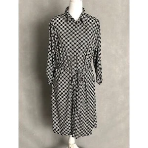 NY Collection Women's Size Petite XL 3/4 Rolled Tab Sleeve Collared Dress NEW - Picture 1 of 7
