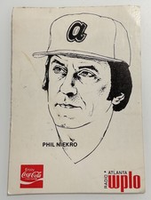 1978 Phil Niekro, Atlanta Braves Coca-Cola WPLO Radio Baseball Card