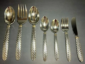 CHOICE RALPH LAUREN GOLDEN EQUESTRIAN BRAID STAINLESS  1991 JAPAN/KOREA FLATWARE - Picture 1 of 22